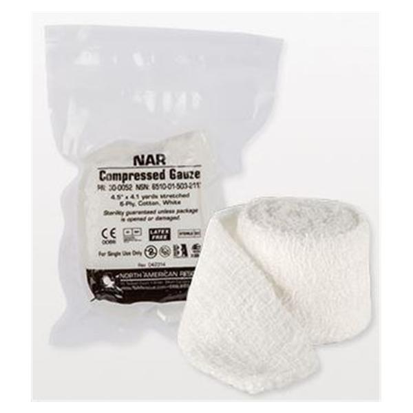 North America Rescue  Bandage NAR 4.5"x4.1yd Gauze Cotton Sterile Ea