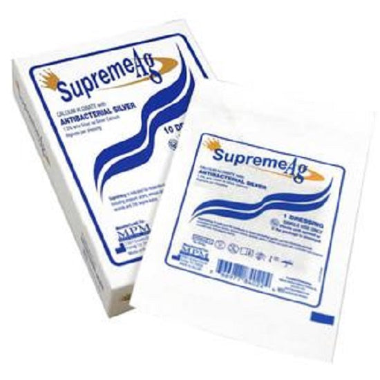 silver calcium alginate dressing Mpm Medical Supreme Ag Silver Calcium Alginate 4x5 inch Box of 10