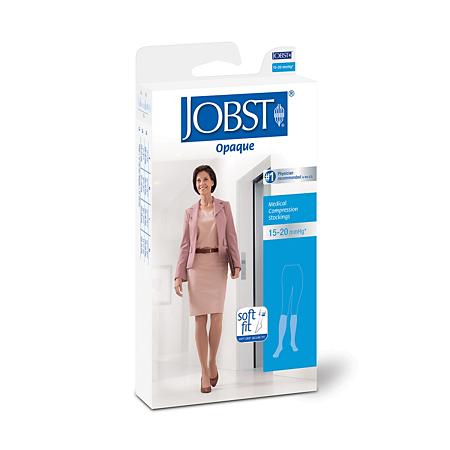 Softfit Jobst Opaque SoftFit 15-20 mmHg Closed Toe Knee High Moderate Compress ...