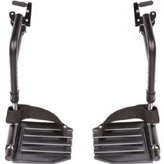 Invacare Swingaway Hemi Footrests with Heel Loop Aluminum Footplate