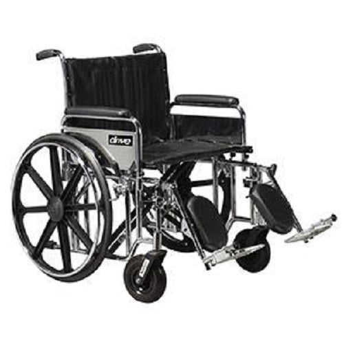 Drive Medical Sentra EC Heavy Duty Wheelchair with Detachable Desk Arms and Swing-Away Foot Rest
