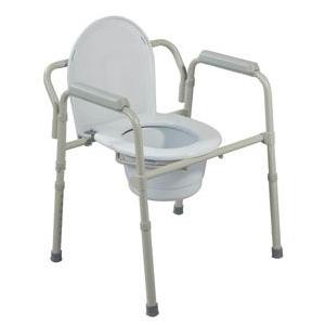 Drive Medical Knock Down Deluxe Steel Drop-Arm Tool Free Commode 