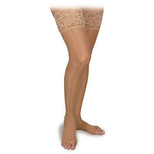 Activa Sheer Therapy 15-20 mmHg Open Toe Thigh High Lace Top Activa Sheer Therapy 15-20 mmHg Open Toe Thigh High Lace Top