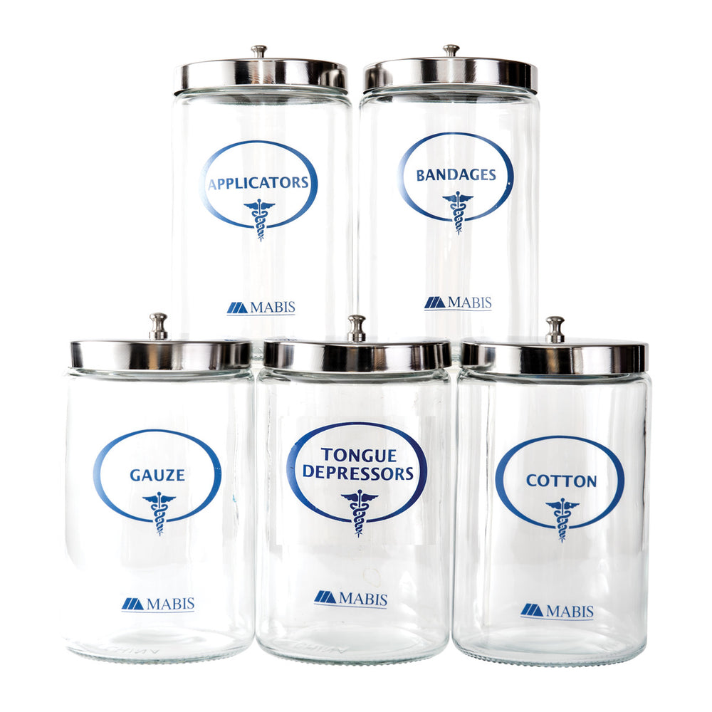 Mabis Stor-A-Lot Glass Sundry Apothecary Jars
