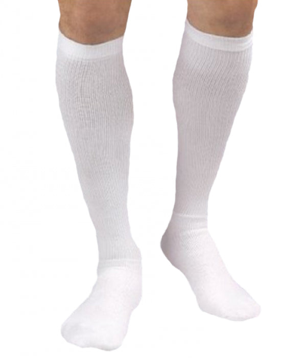 Activa CoolMax Athletic Knee / Crew High Compression Socks 20-30 mmHg - White