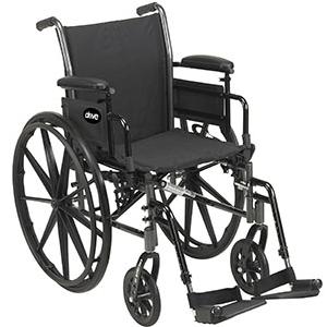 Drive Medical Cruiser III Lightweight Wheelchair with Swing-Away Foot Rest