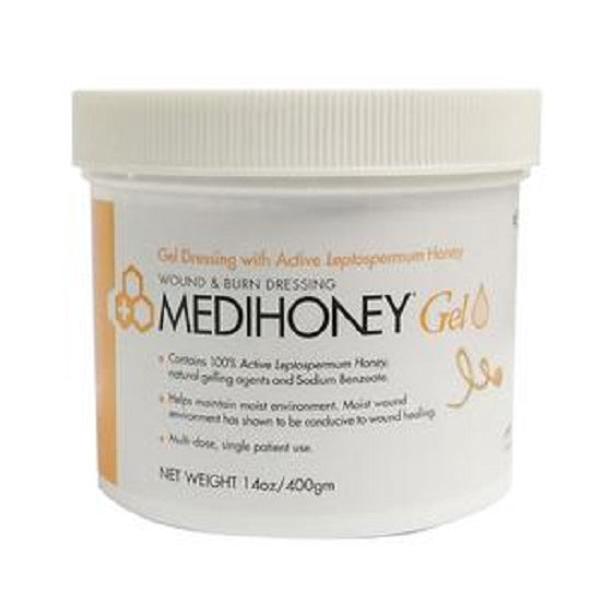 Derma Sciences Medihoney Wound Gel - 400g Tub Grayline Medical Derma Sciences Medihoney Wound Gel - 400g Tub Grayline Medical