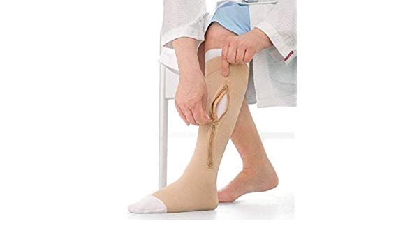 Jobst Ulcercare Therapeutic Open Toe Knee High Compression Stocking and Liner