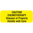 Label Paper Permanent Caution Chemo 1 11/16" X 5/8" Yellow 450 Per Roll, 2 Rolls Per Box