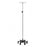 Clinton Industries Stand Infusion Pump Space Saver Silver 16x53-93" Stl Ea