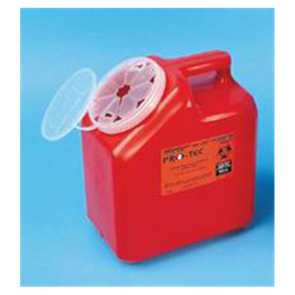 Pro-Tec Container Container Sharps Pro-Tec 3gal PP 45Deg Opn Red/Translucent Ea, 16 EA/CA (63000-016)
