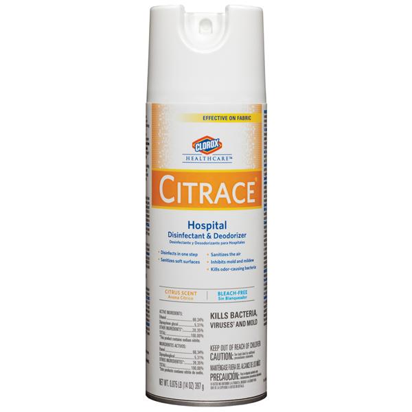 Clorox Sales Company Deodorizer Solution Clorox Citrus 14 oz 14oz/Cn, 12 CN/CA (49100)