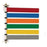 Omnimed  Flag System Exam Room 8" Wall Mount Pwd Ct Alum W/ 6Flg ea