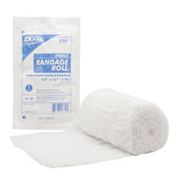 Dukal oration Bandage 4.5"x4.1yd Gauze Cotton Fluff Roll White LF Sterile Ea, 100 EA/CA (650)
