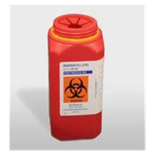 Post Medical Collector Sharps 1.5qt Plastic Red 24/Ca