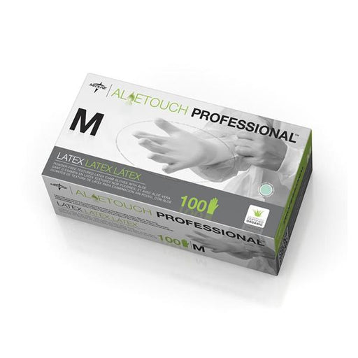 Medline Industries  Gloves Exam Aloetouch Powder-Free Latex 9 in Medium Green 1000/Ca