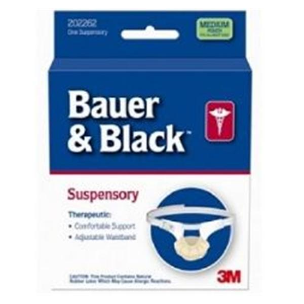 3M Consumer Health Care Supporter Athletic Regular Bauer & Black Men White Sz Large 48/Ca