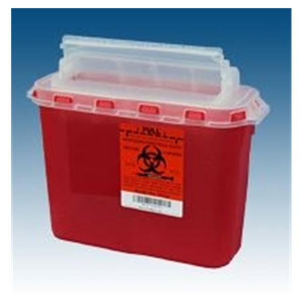 Plasti-Products  Container Sharps 5.4qt Red 20/Ca