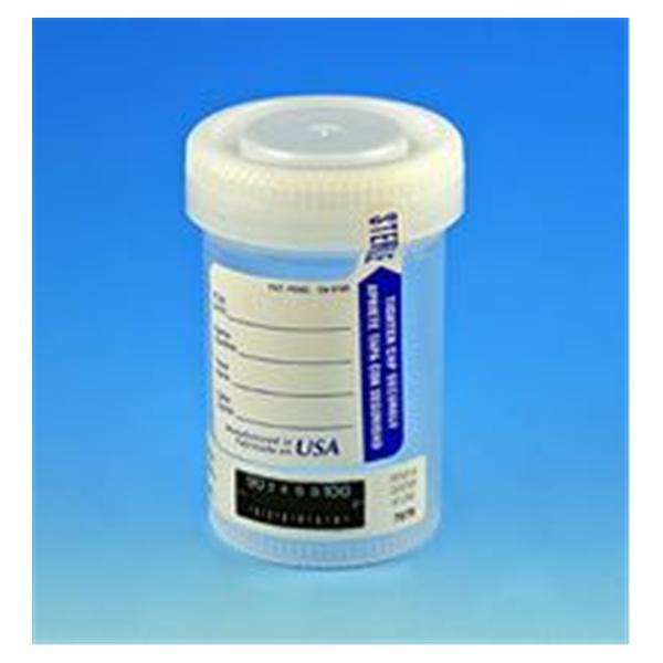 Globe Scientific  Drug Test Container 90mL Silicone Sterile 300/Ca
