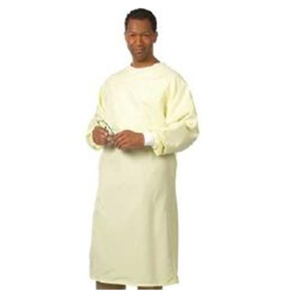 Fashion Seal Gown Patient All-Barrier Fabric Large Unisex Yellow Adult Ea