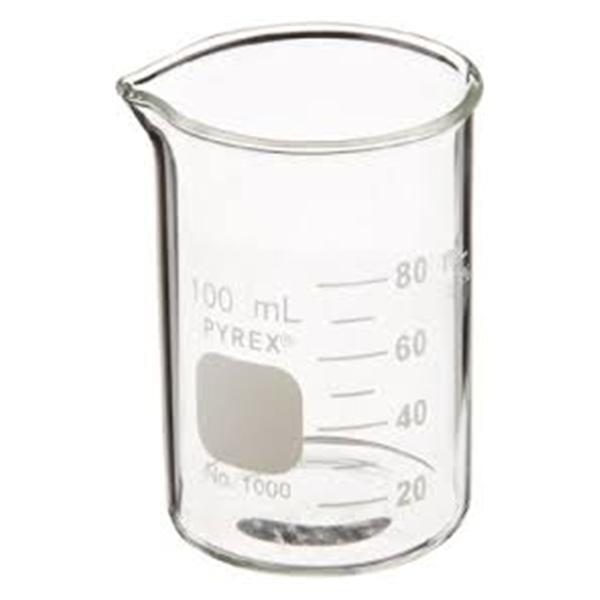 Corning Glass Works Pyrex Griffin Beaker Borosilicate Glass Clear 100mL  12/Pk