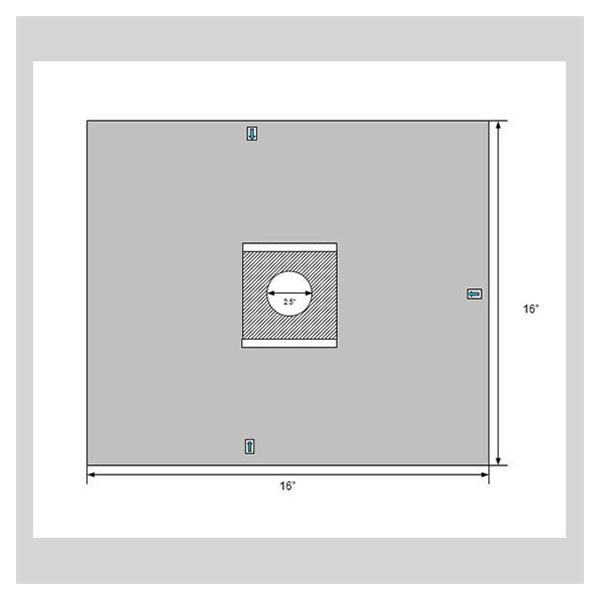 Welmed  Drape Eye Surgical Clearview Fenestrated 16x16" Sterile Ea, 40 EA/CA (1501-1020)