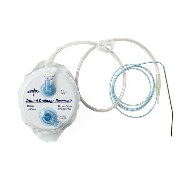 Medline Industries  Kit Evacuator PVC 19Fr 1/4" 400cc Round Tip With Trocar 12/Ca