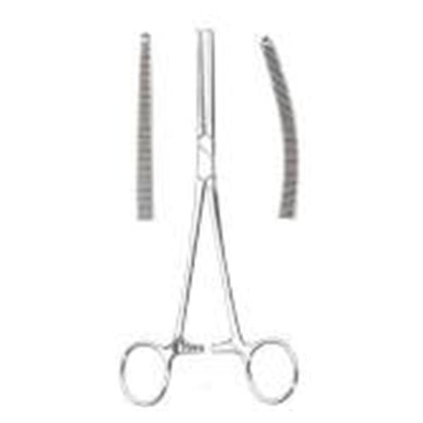 BR Surgical Forcep Hemostatic Rochester-Ochsner 9-1/2" Curved 1x2 Teeth SS Ea