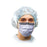 Precept Medical Products Combination Mask Tie-On DualGard Blue Diamond 100/Ca (65 3342)