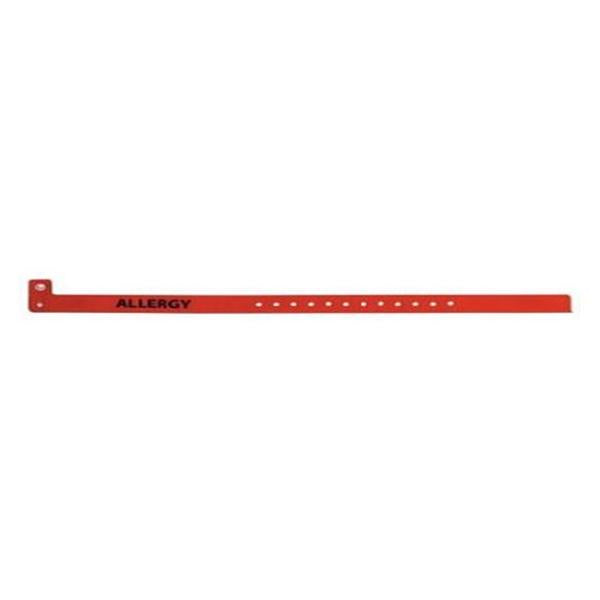 TimeMed a Div of PDC Alert Wristband Allergy Vinyl Red Adult / Pediatric 500/Bx