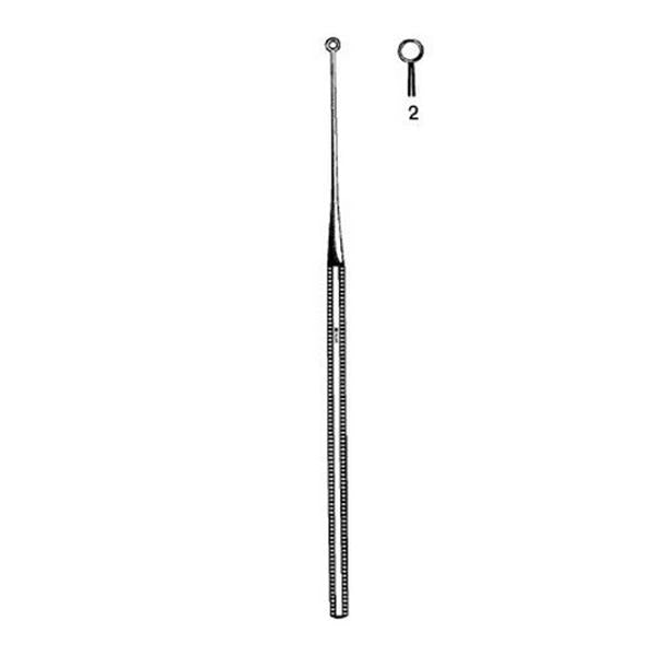 Sklar Instruments Curette Ear Buck #2 Sharp Round Tip Straight SS Rsbl Ea