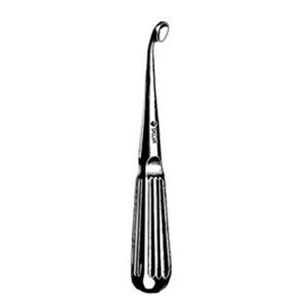 Sklar Instruments Curette Bone Bruns 9" #2 Oval Tip Angled Stainless Steel Rsbl Ea