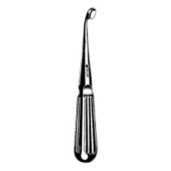 Sklar Instruments Curette Bone Bruns 9" #0 Oval Tip Angled Stainless Steel Rsbl Ea