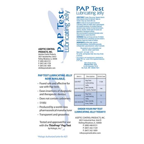 Aseptic Control Product Lubricating Jelly Packet 1728/Ca