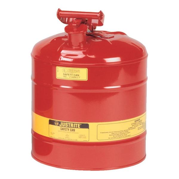Justrite Manufacturing Can Safety Justrite Steel 5gal Lid Type I Red Round Ea