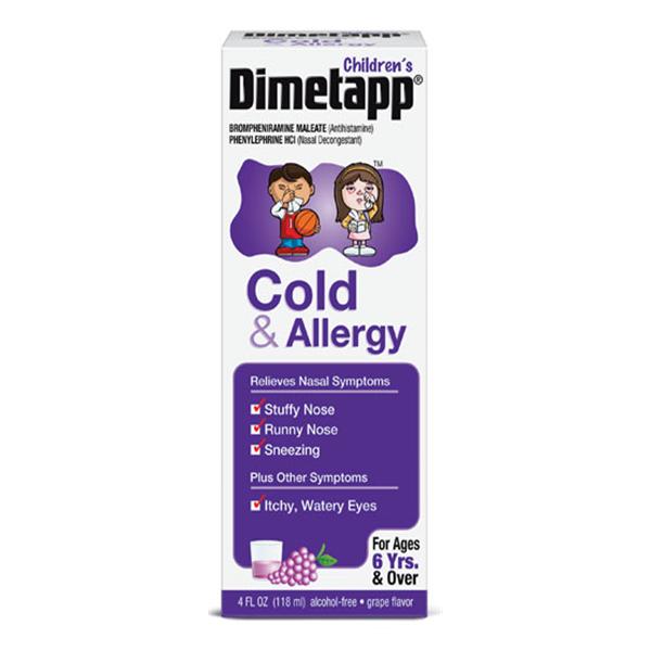 Pfizer Consumer Health Dimetapp Children Liquid 1mg/2.5mg/5mL Grape 4oz/Bt, 24 BT/CA (223513)