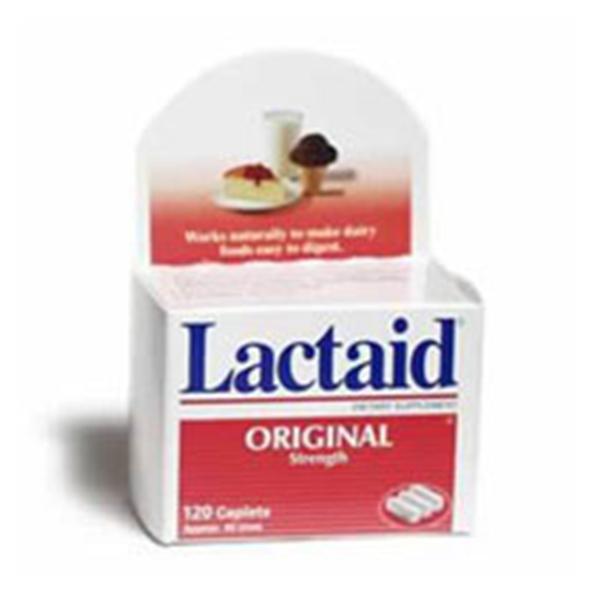 J&J Sales & Logistics Lactaid Original Dairy Aid Caplets 10meq Vanilla 120/Bt