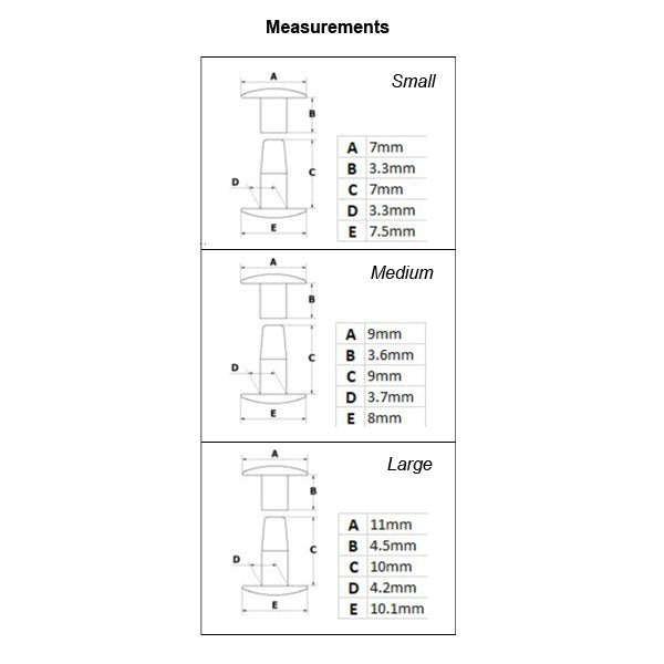 North Coast Medical Rivets - Package of 100 — Grayline Medical