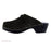 Torpatosslen Clog Open Back Suede / Wood Sole Womens Adult Blk Sz 9 SlpOn 1/Pr