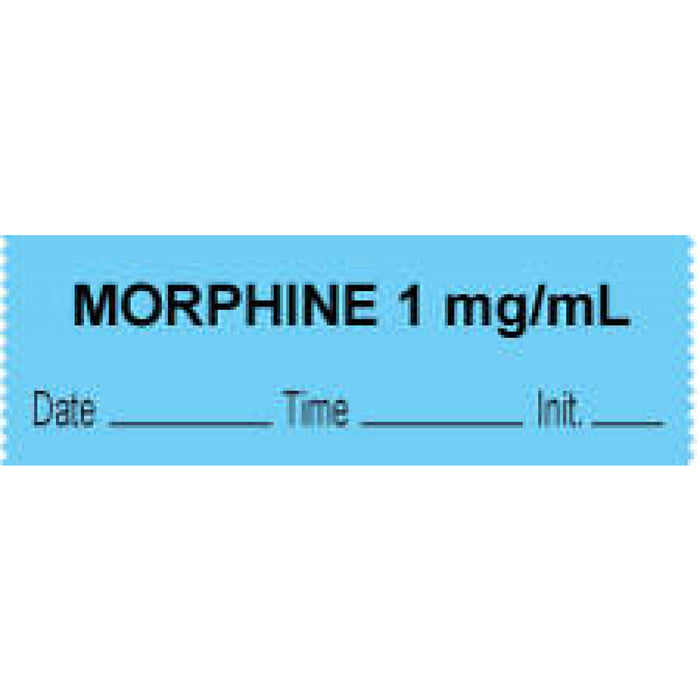 Laguna Coast Associates Anesthesia Labels / Tape - Anesthesia Tape, Morphine, Blue - TA066