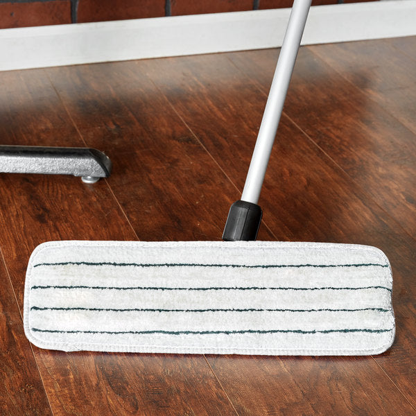 3M Easy Scrub Flat Mop Handle and Pad Holder - White 18" Microfiber Easy Scrub Mop Pads - 55594