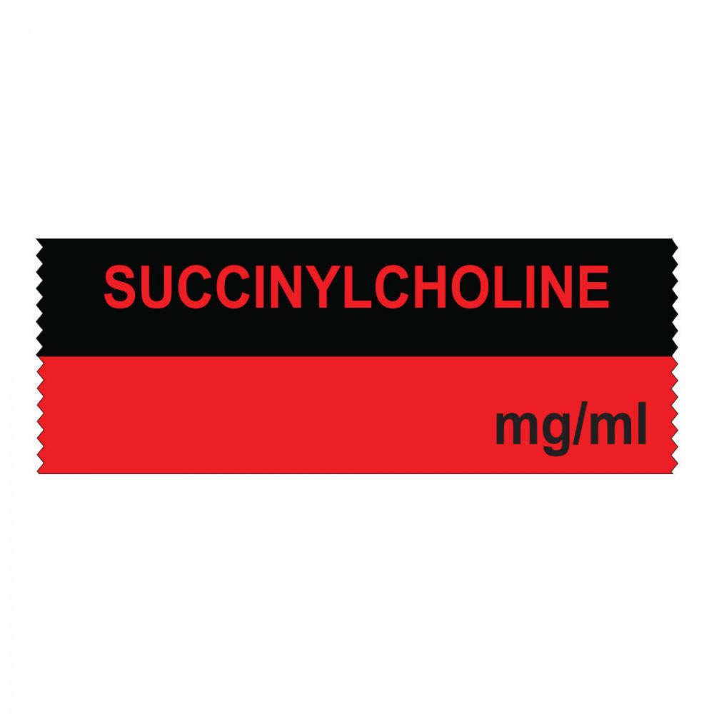Laguna Coast Assoc Medication Labels / Tapes - Succinylcholine Tape, 500/Roll - TJ048-K