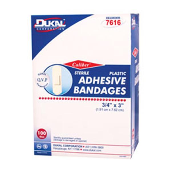 Dukal oration Bandage Plastic 3/4x3" Tan LF 2400/Ca