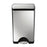 SimpleHuman  Can Trsh Brushed SS 10g StpOn Pdl/Slnt Flt Ld Slvr/Orng Rctngl Ea