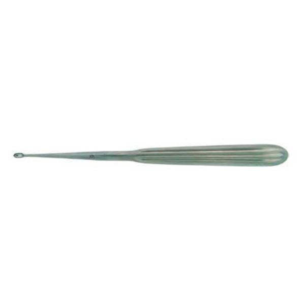 BR Surgical Curette Dermal 6-1/4" Size 1 4mm Oval Spoon Tip SS Ea