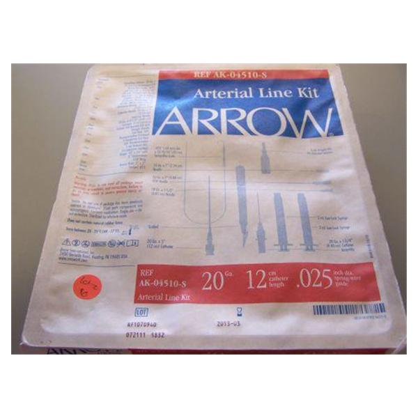 Arrow International Kit Arterial Line With Lidocaine/20gx12cm Catheter/Needle LF 5/Ca