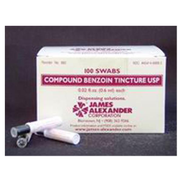 James Alexander  Benzoin Prep Tincture Swab 0.6mL 100/Bx