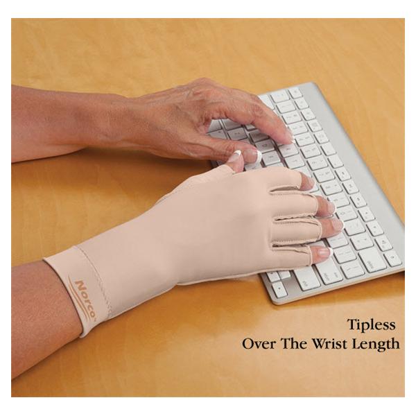 Northcoast Medical Glove Thrpdc/Cmprsn Wrst Lngth Norco Fl Fngr Lft Lg Bg Ea