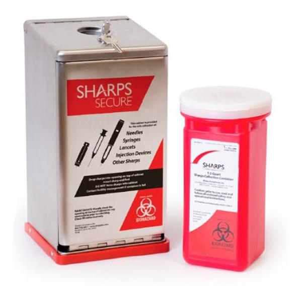 Sharps Compliance Container Sharps SharpsSecure 1qt Red Ea