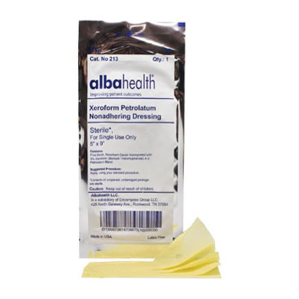 Dukal oration Dressing Gauze Xeroform Petrolatum 5x9" BTP Sterile LF 50/Bx